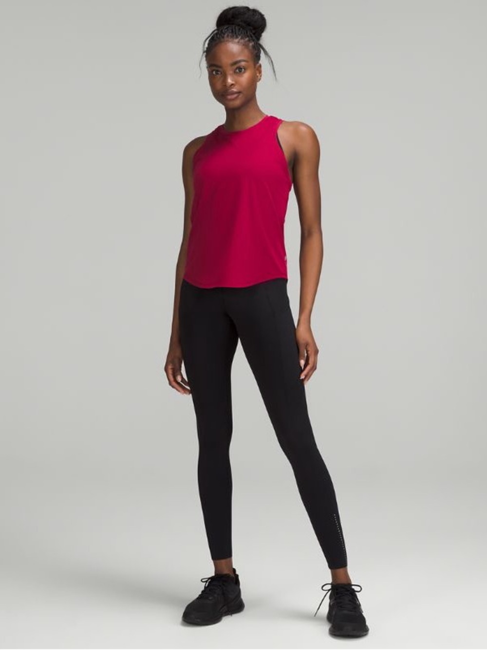Lululemon High-Neck Running And Training Tank Top Coral Pink - Picture 2 of 9